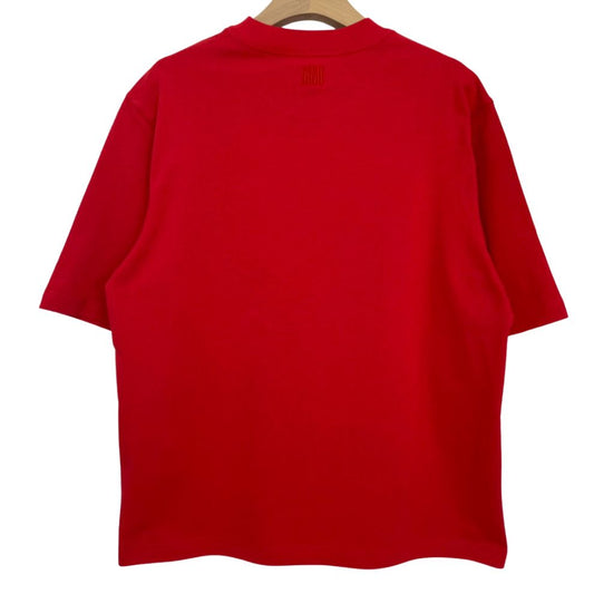 AMI Paris puff heart logo tee Red