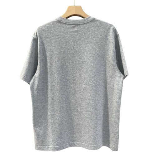 AMI Paris puff heart logo tee Grey