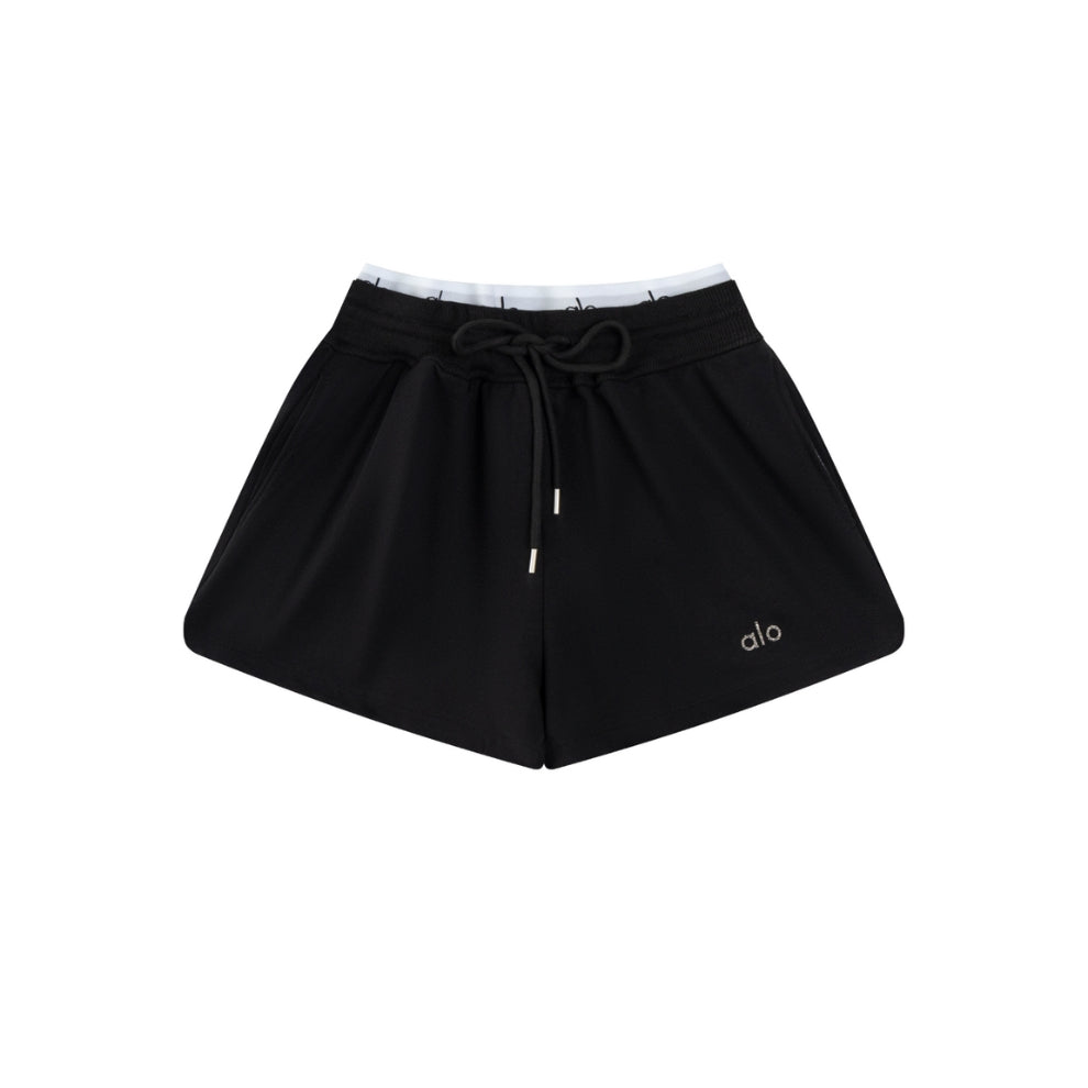 Alo High-Waist Performance Shorts – Black