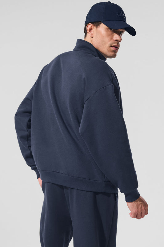 ALO Accolade 1/4 Zip Pullover Navy — ALO S | Authentic India