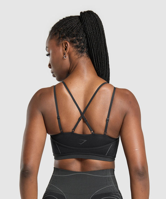 Women's Gymshark Apex Seamless Strappy Sports Bra Black — Gymshark | Authentic India