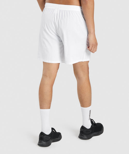 Gymshark Arrival 7" Shorts White — Gymshark | Authentic India