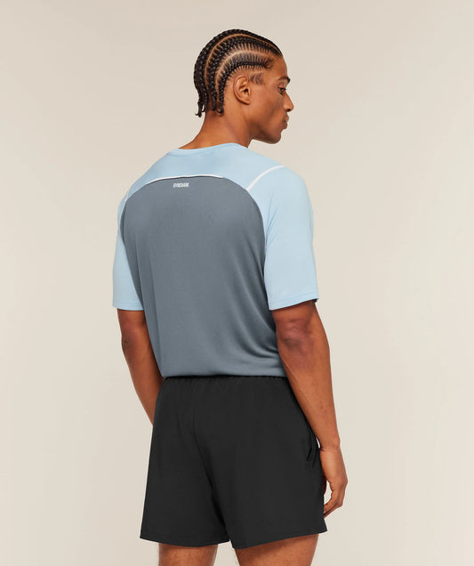 GYMSHARK Arrival Contrast T-Shirt Chilled Blue/Iron Blue