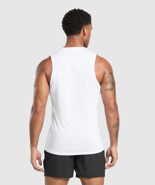 Gymshark Arrival Tank White — Gymshark | Authentic India