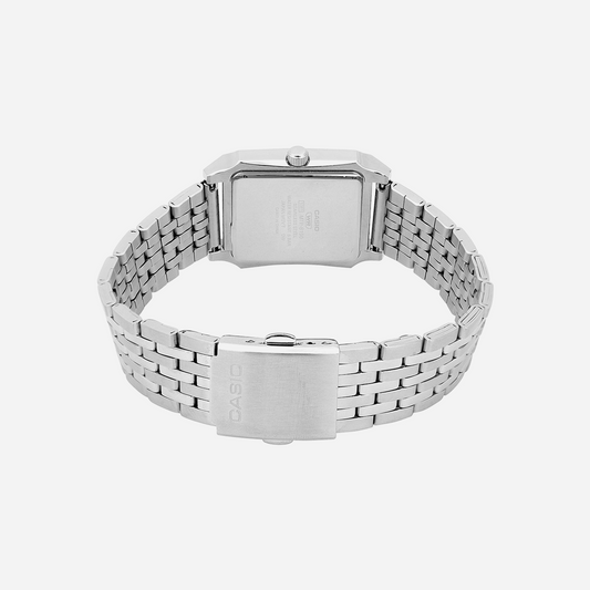 Casio Standard MTP-B190D-7BVDF White DIal Stainless Steel Watch