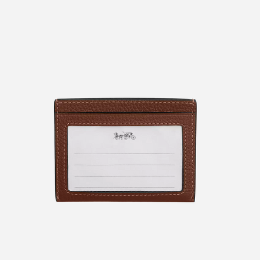COACH Slim Id Card Case Saddle