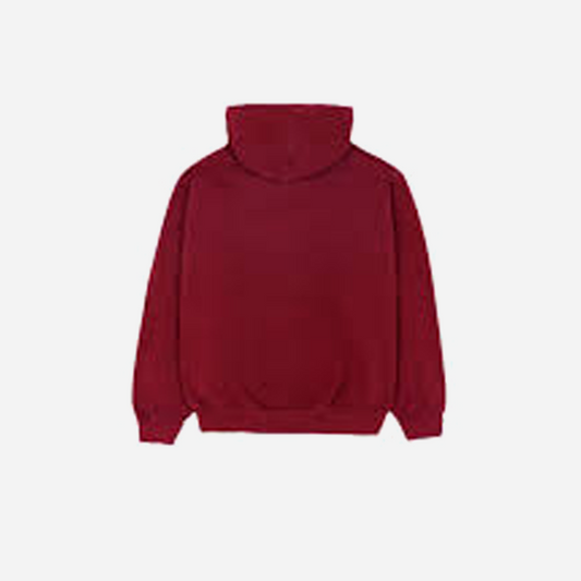 Sp5der Logo Hoodie Maroon