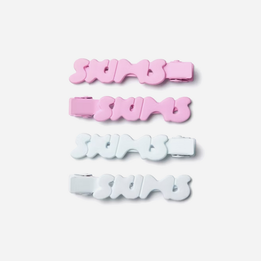 Skims Matte Logo No-Crease Hair Clip 4-Pack