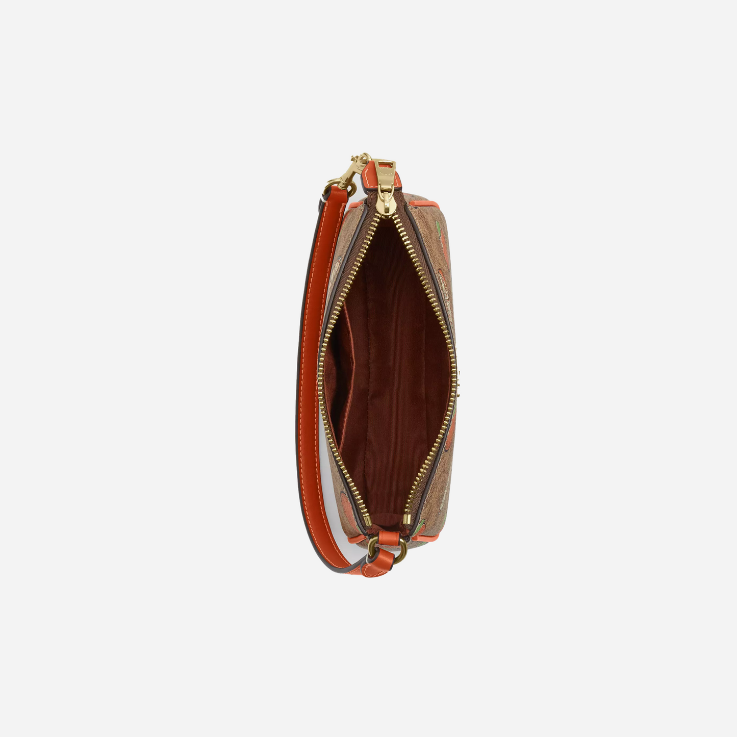 COACH Nolita 19 In Signature Canvas With Orange Print Gold/Tan Multi