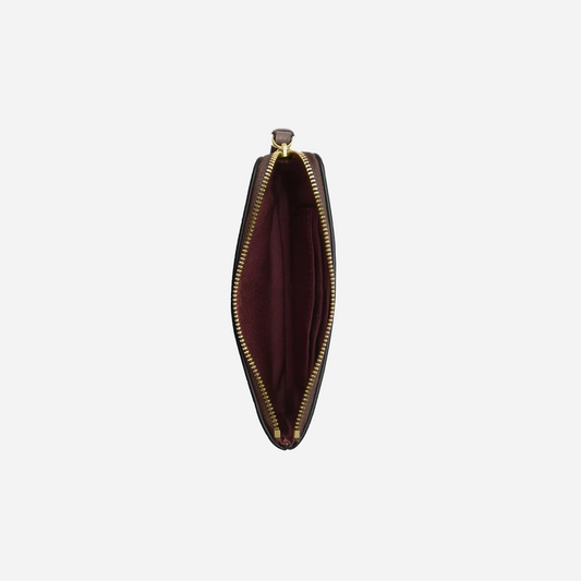 COACH Corner Zip Wristlet Gold/Dark Stone