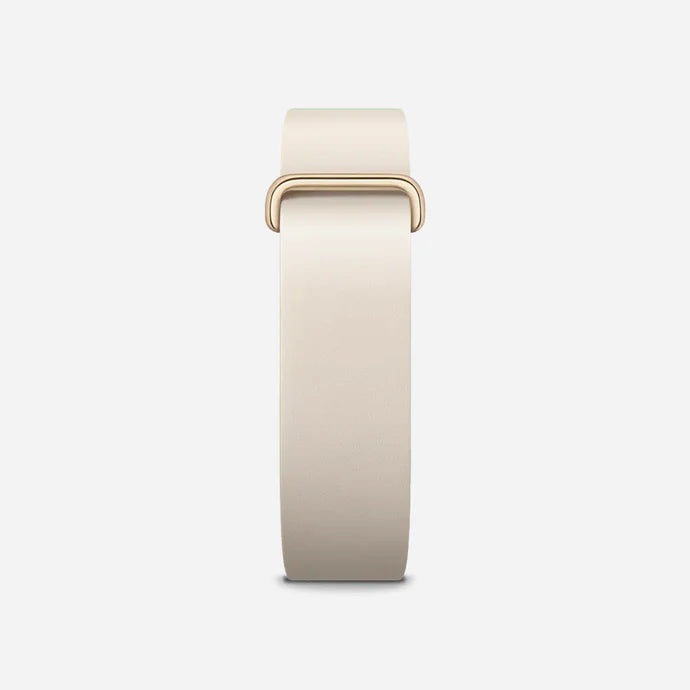 Google Fitbit Air Elevated Modern Band Strap "Porcelain / Polished Champagne Gold Stainless Steel Clasp"