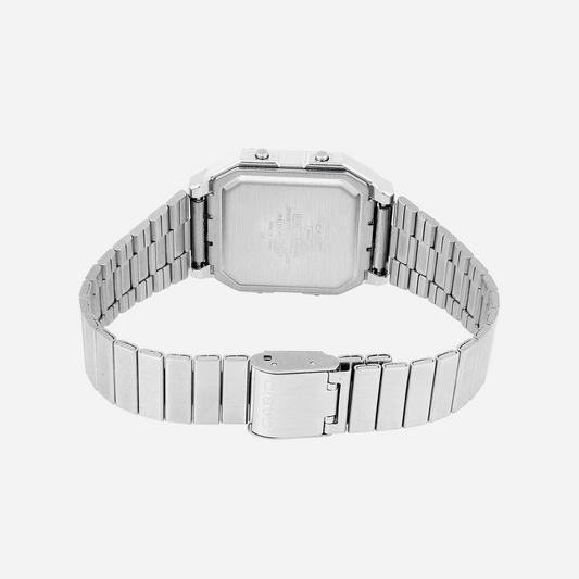 Casio Vintage A130WE-1ADF Quartz Black Dial Digital Stainless Steel Illuminator Watch