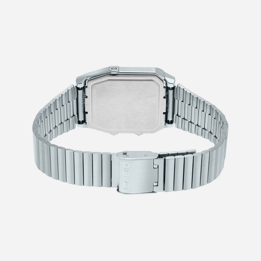 Casio Vintage AQ-800E-1ADF Quartz Black Dial Analog Digital Stainless Steel Watch