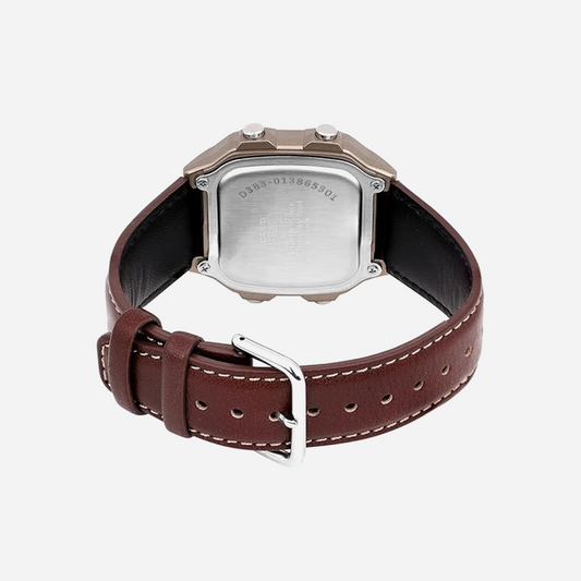 Casio Youth AE-1200WHL-5AVDF Digital Black Dial Brown Leather Strap Watch