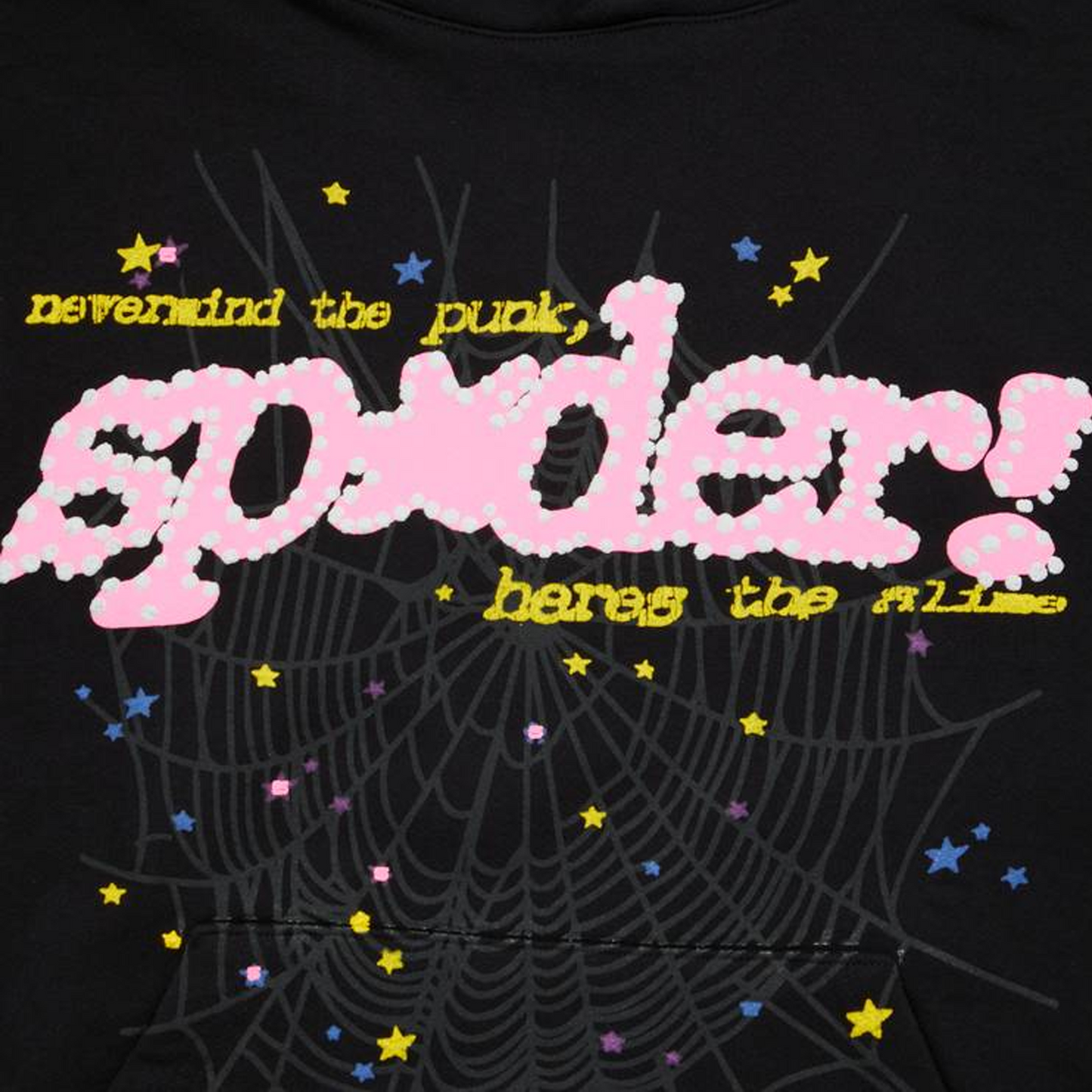 Sp5der P*NK V2 Hoodie Black