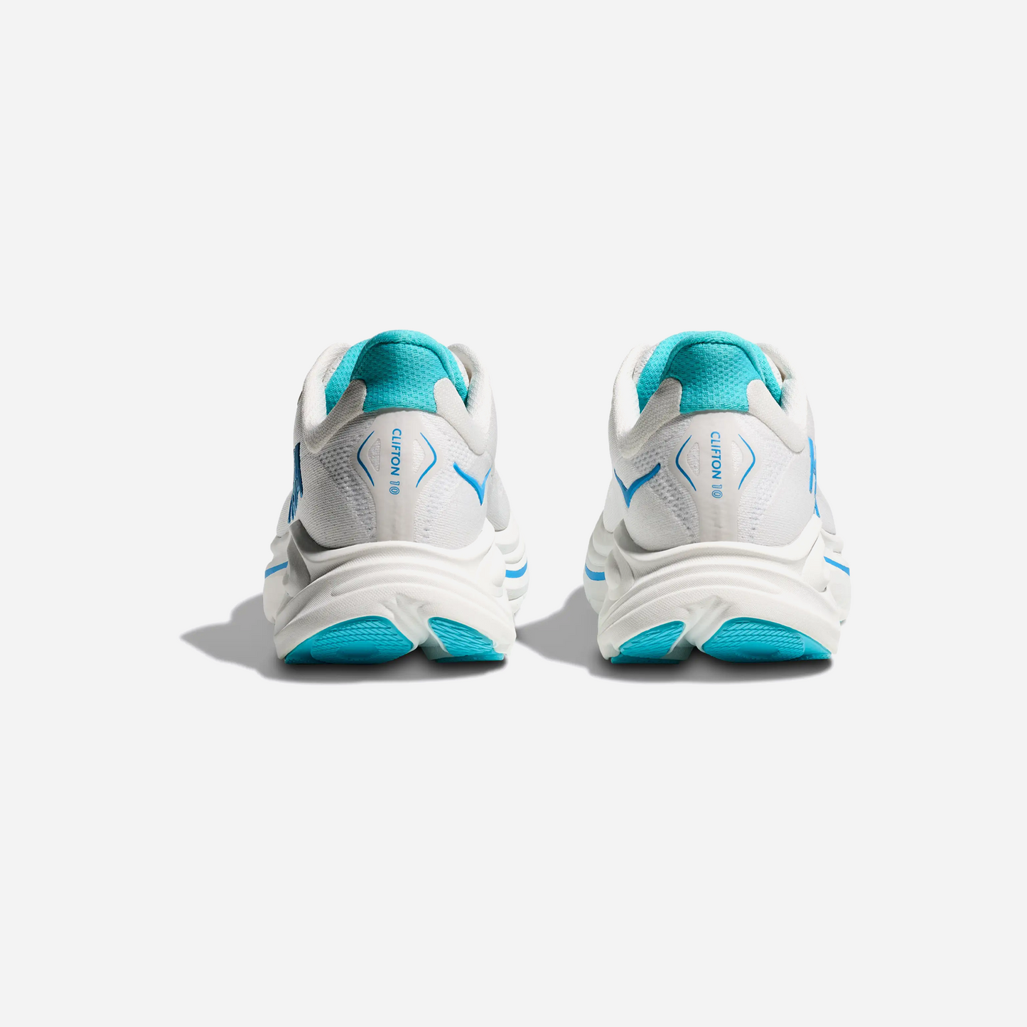 Hoka Clifton 10 White Skyward Blue Regular