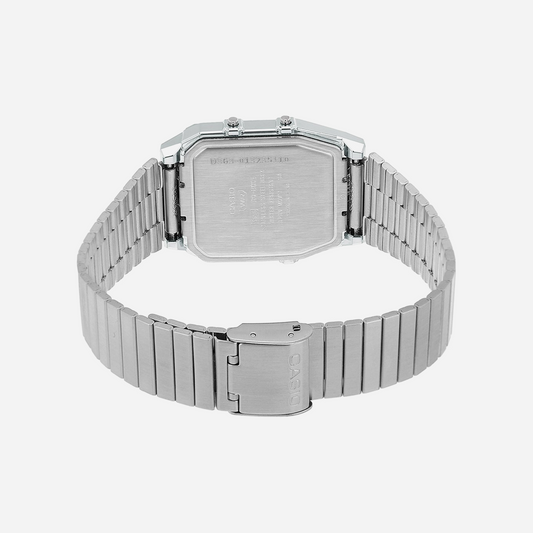 Casio Vintage AQ-800E-7A2DF Quartz White Dial Analog Digital Stainless Steel Watch