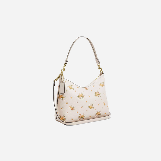COACH Laurel Shoulder Bag With Floral Print Gold/Chalk Multi