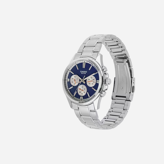 CASIO ENTICER MEN MTP-1375D-2A1VDF Silver/Navy