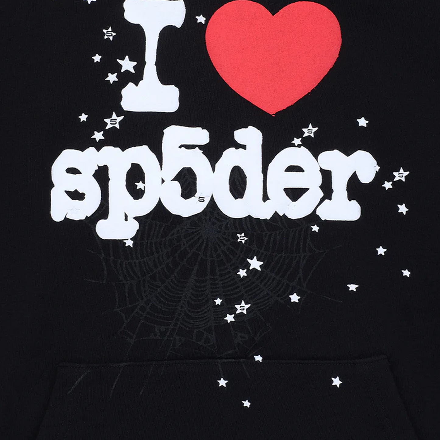 Sp5der I Heart SP5 Souvenir Hoodie Black