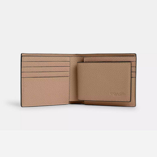 Coach 3 In 1 Wallet pebbled leather/Taupe