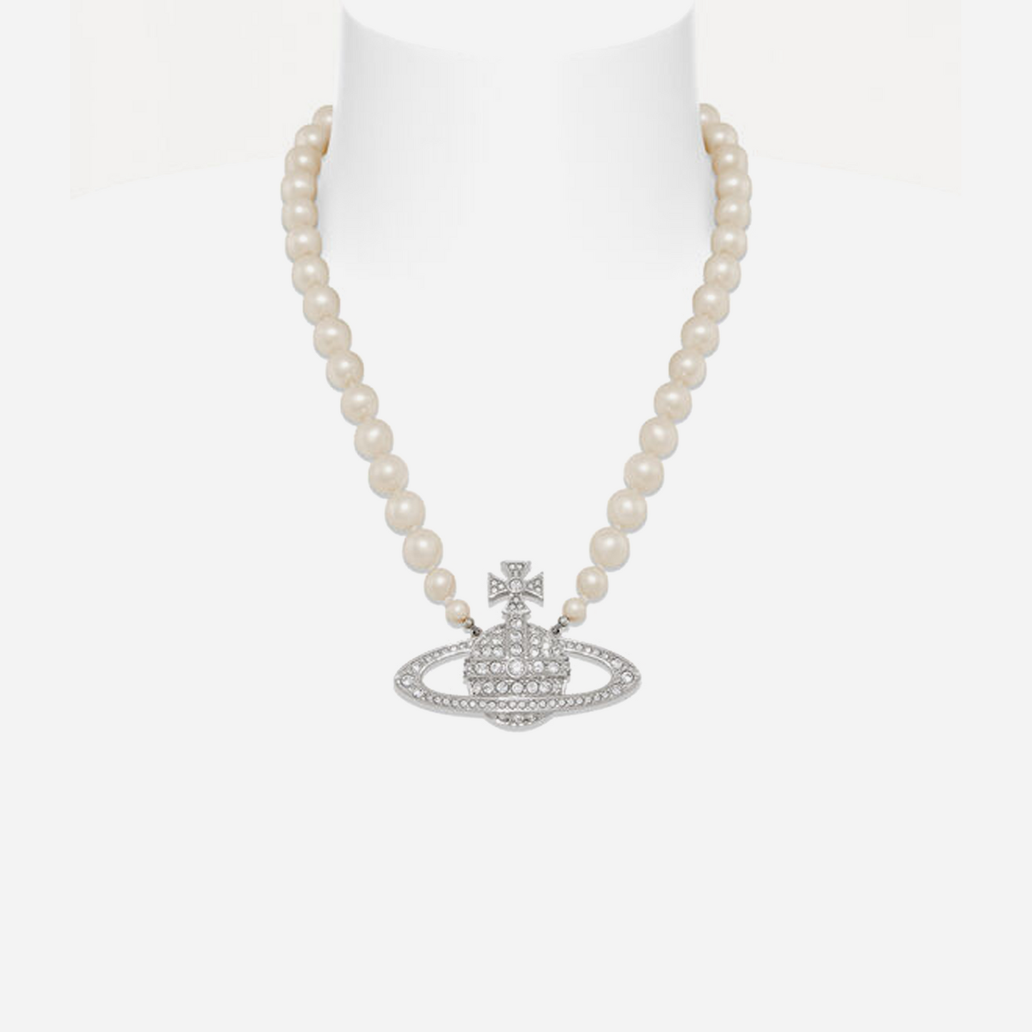 Vivienne Westwood Man. Bas Relief Pearl Necklace Cream-Pearl