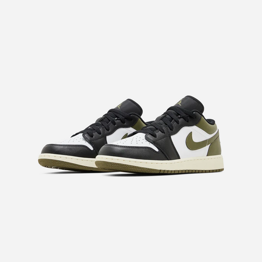 Nike Air Jordan 1 Low Black Toe Medium Olive GS