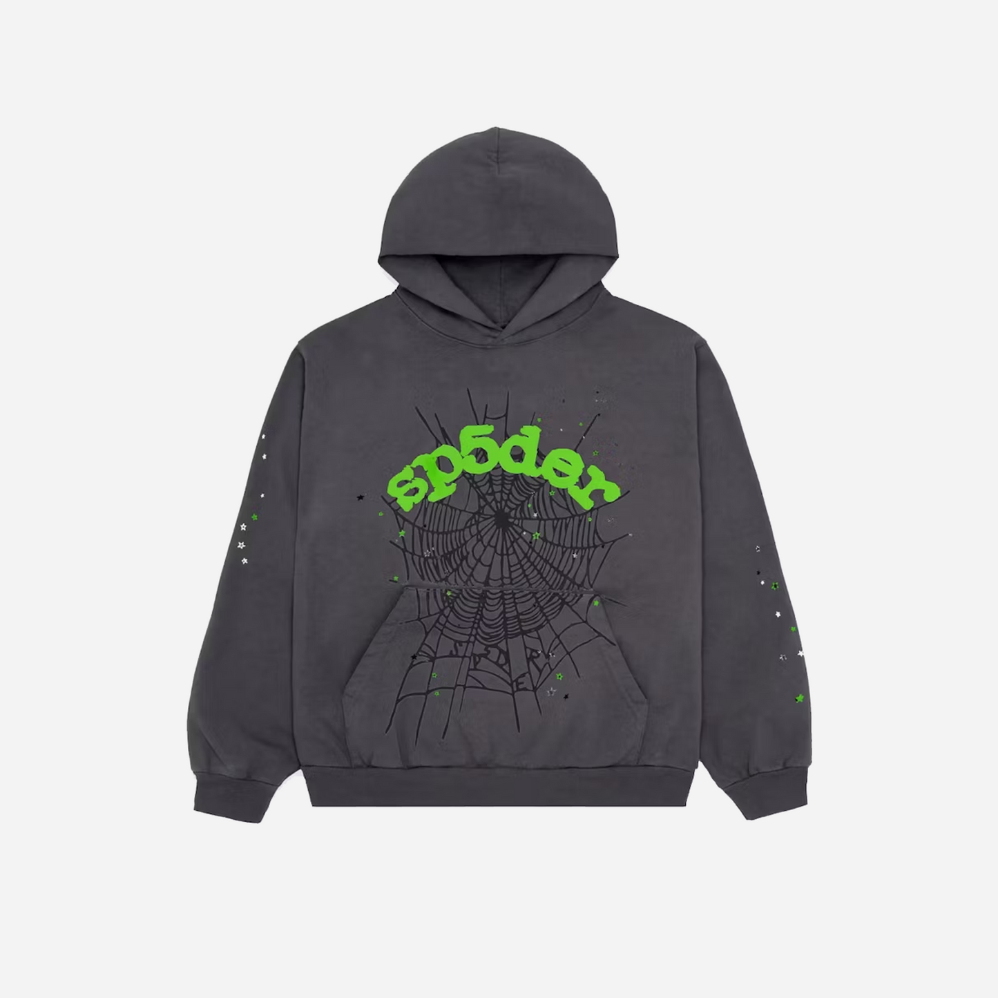 Sp5der Wait Web Hoodie Slate Grey