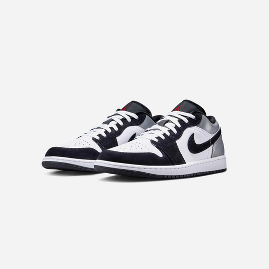 Nike Air Jordan 1 Low White Fire Red Black Matte Silver