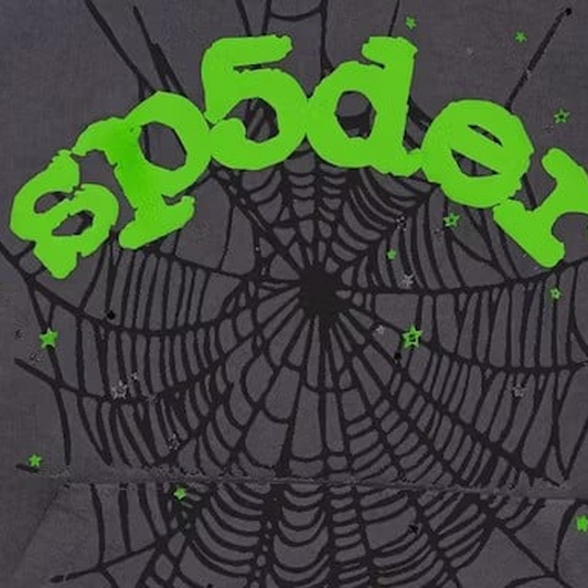 Sp5der Wait Web Hoodie Slate Grey