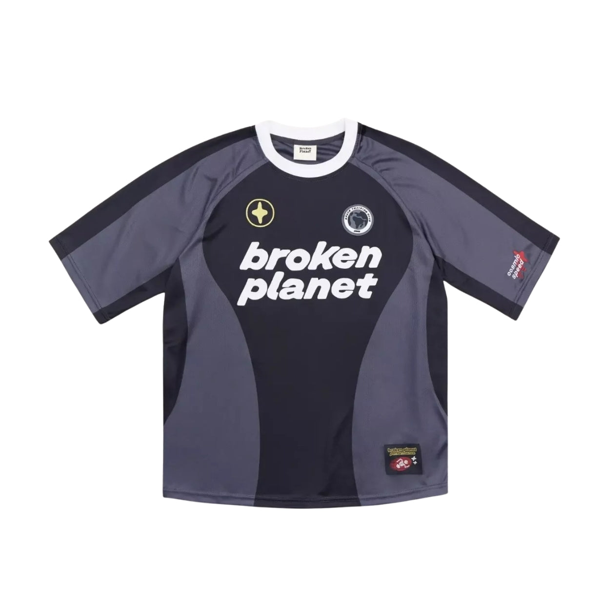 Broken Planet Men's Black and Grey T-shirt