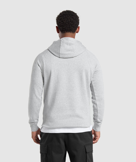 Gymshark Crest Hoodie Light Grey Marl — Gymshark | Authentic India