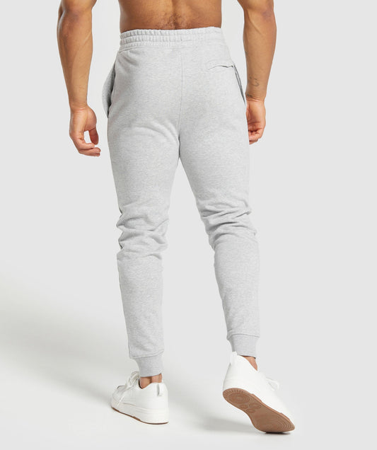 Gymshark Crest Joggers Light Grey Marl