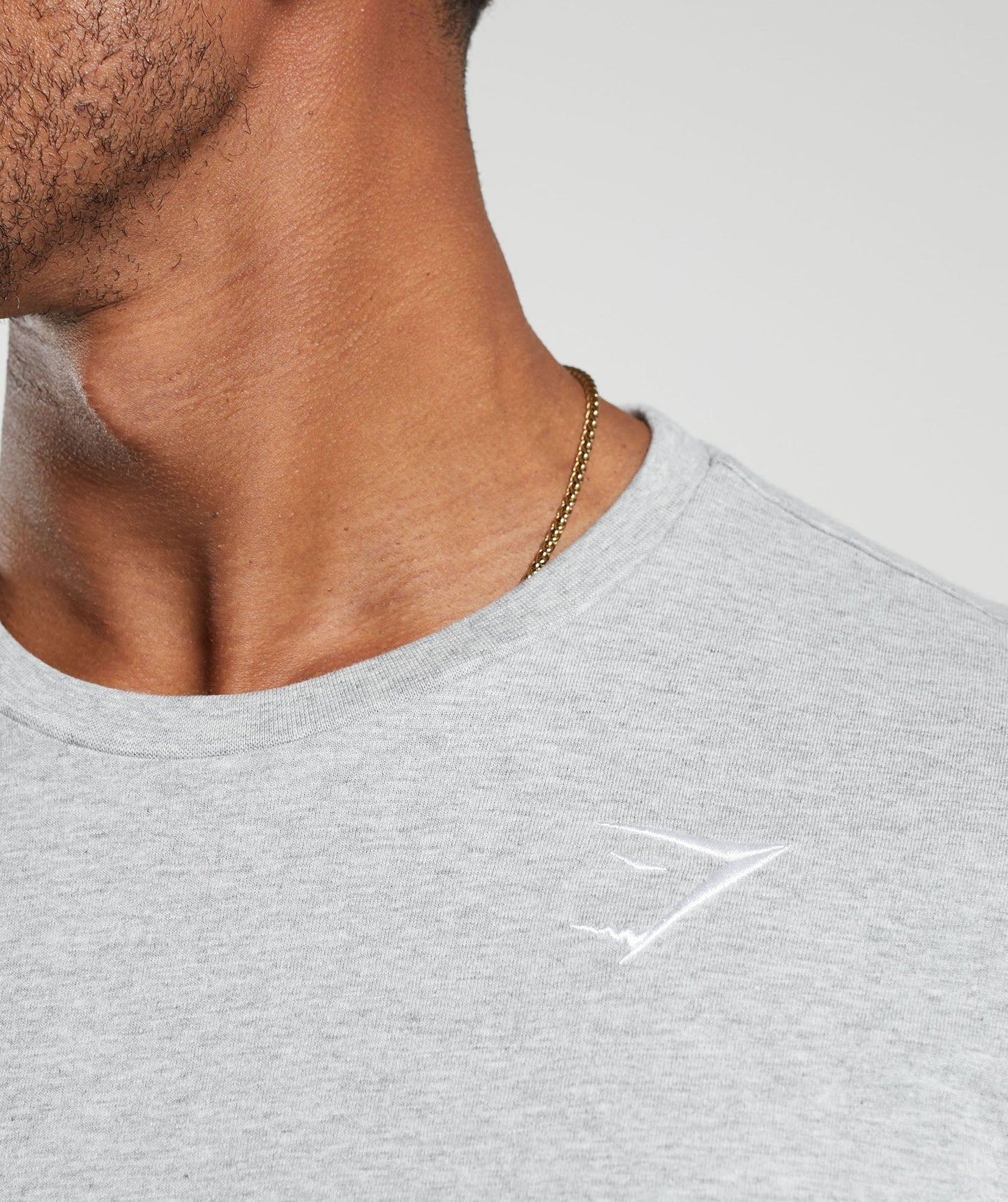 Gymshark Crest Long Sleeve T-Shirt Light Grey Marl — Gymshark | Authentic India