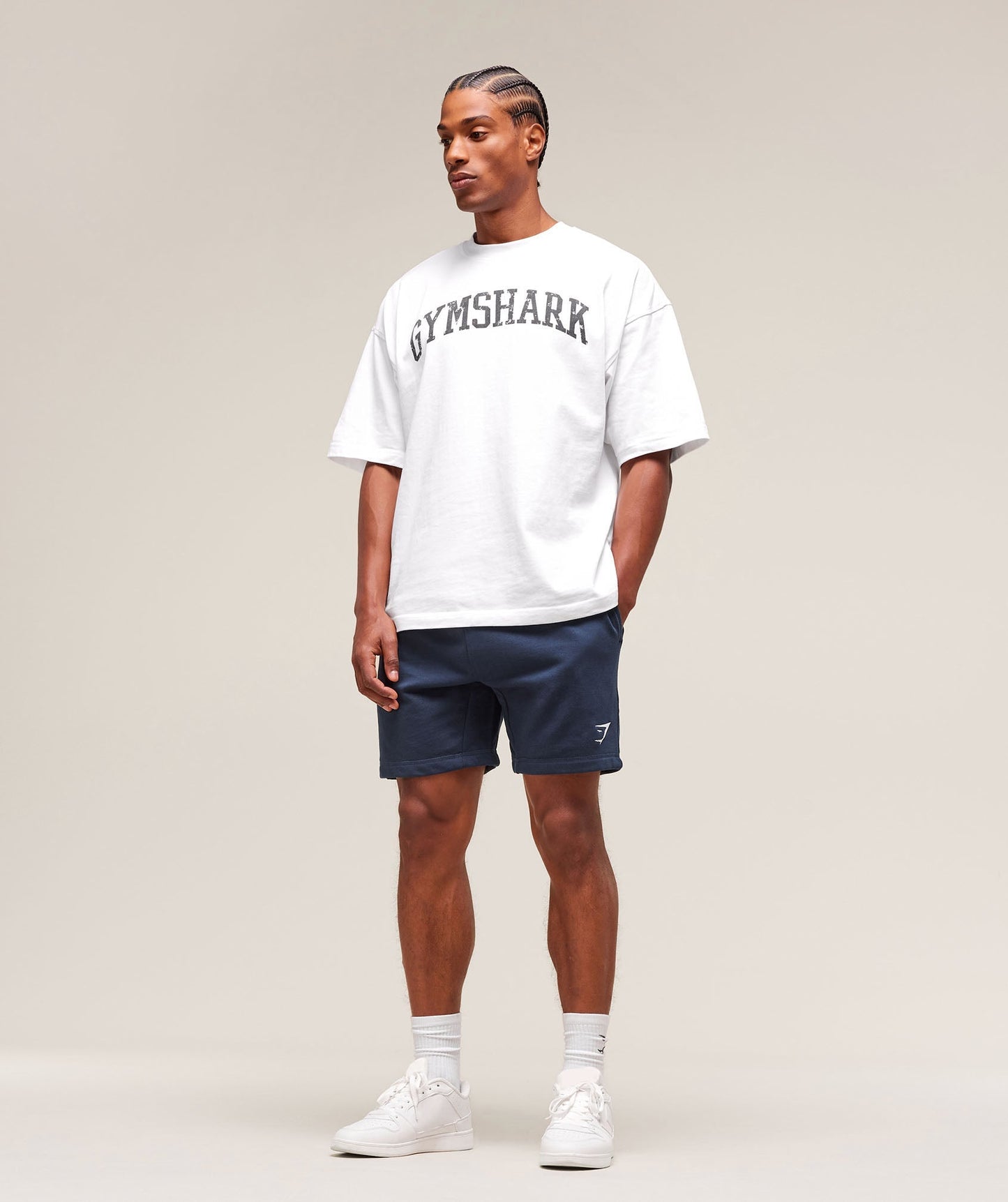 Gymshark Crest 7" Shorts Navy — Gymshark | Authentic India