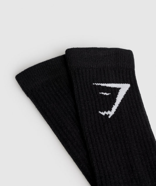 Gymshark Crew Socks 3Pk Black