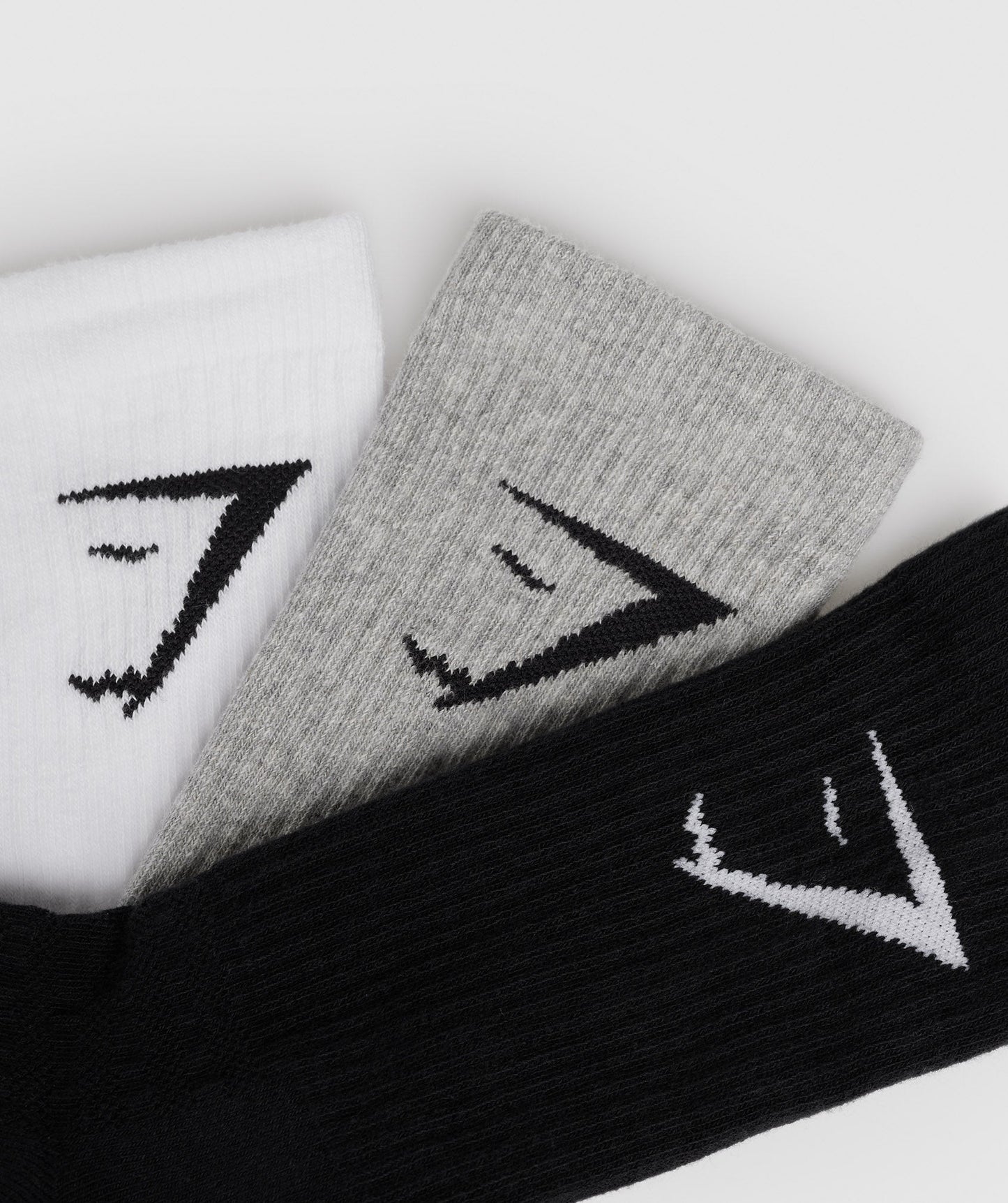 Gymshark Crew Socks 3Pk White — Gymshark | Authentic India