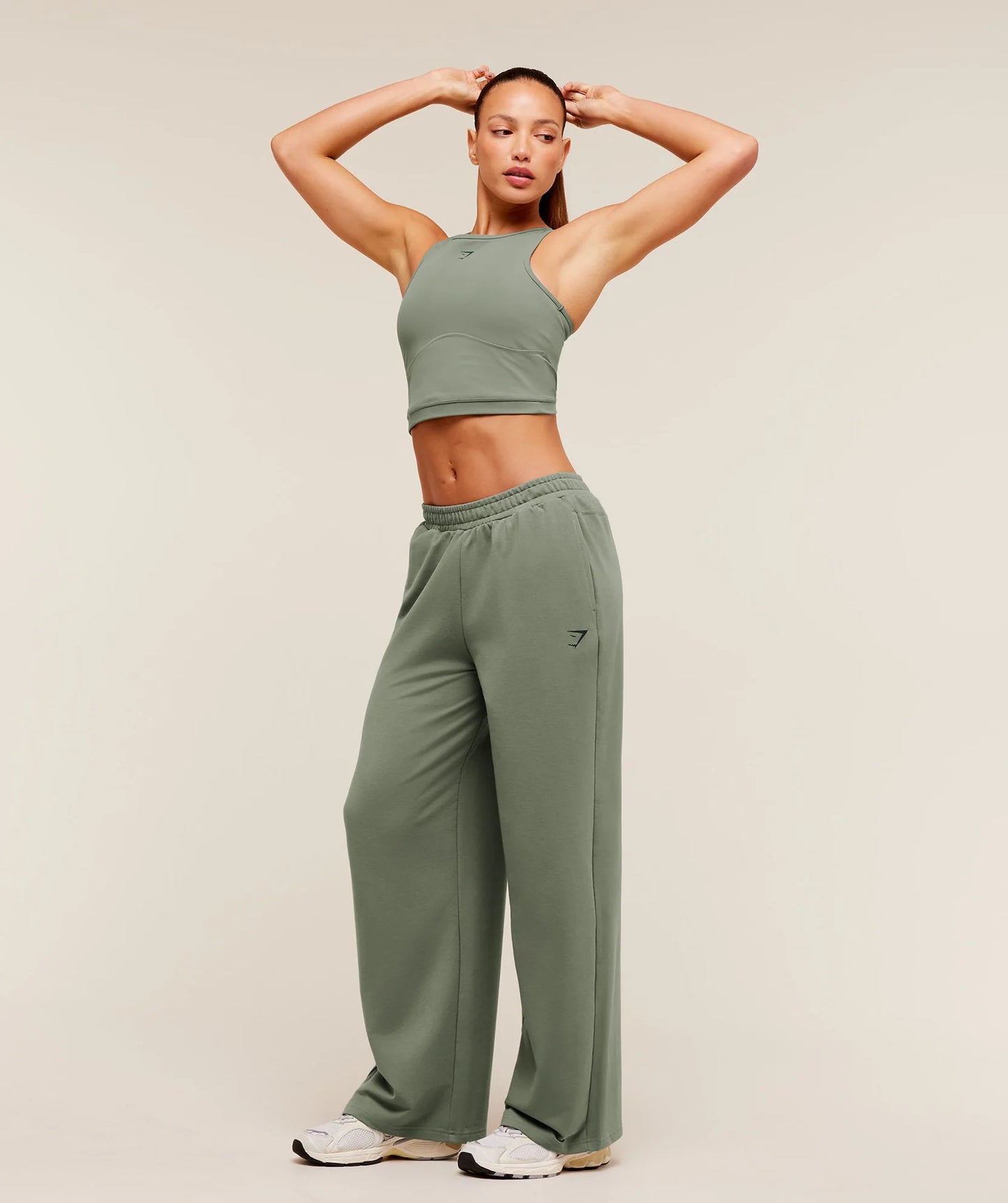 GYMSHARK Lifting Dipped Waistband Pants Unit Green