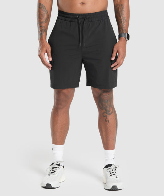 Gymshark Stretch Woven Cargo Shorts Black