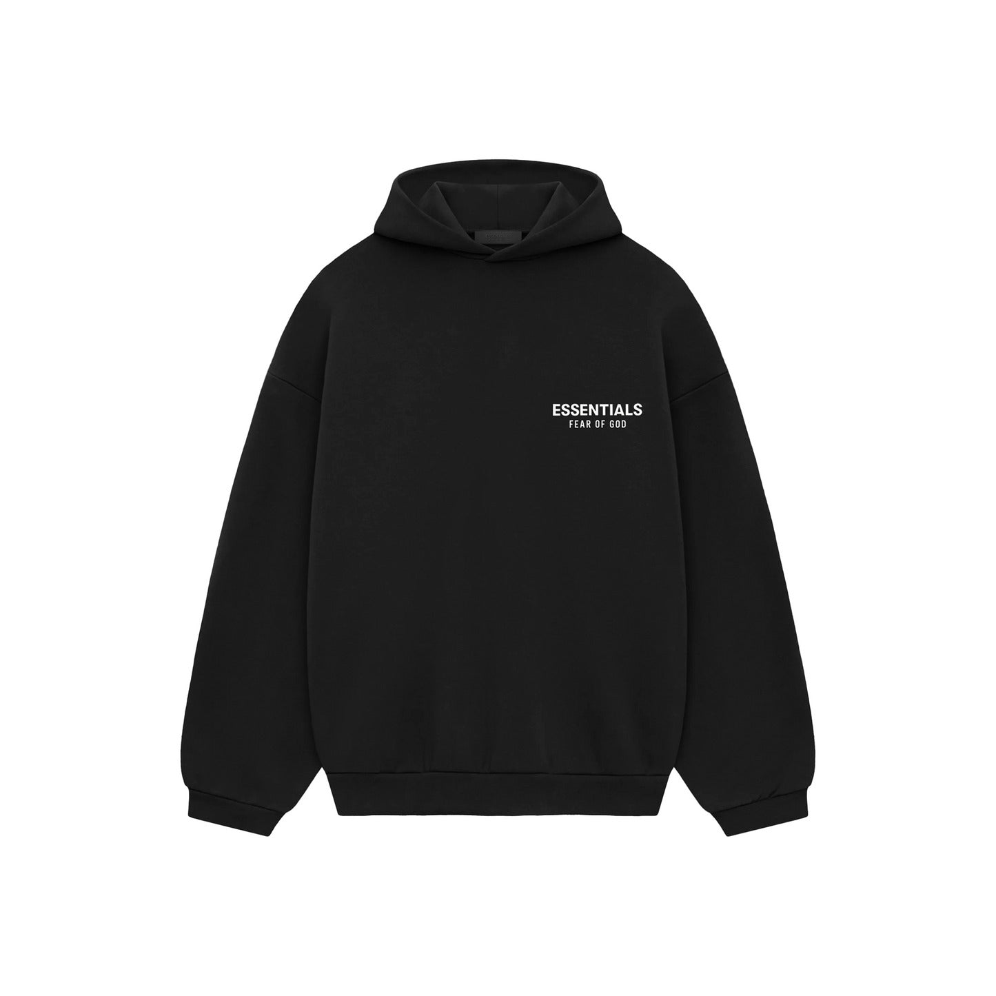 Fear of God Essentials Core Logo Fleece Hoodie Black (FW24)