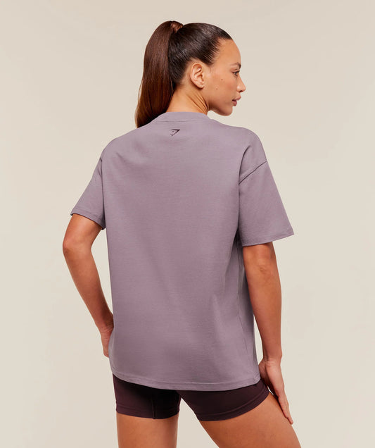 GYMSHARK Pick Up Truck Graphic Short Sleeve T-Shirt Dusk Purple