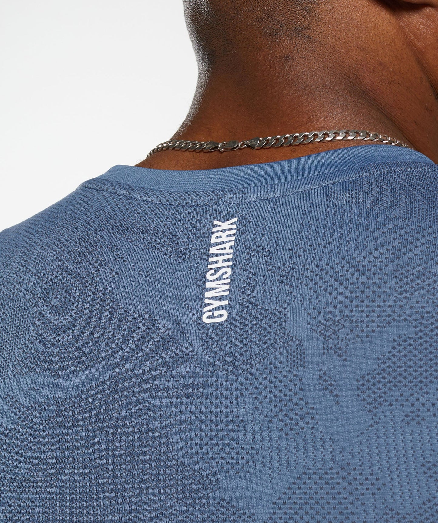 GYMSHARK Geo Seamless Tank Faded Blue/Titanium Blue — GYMSHARK S | Authentic India