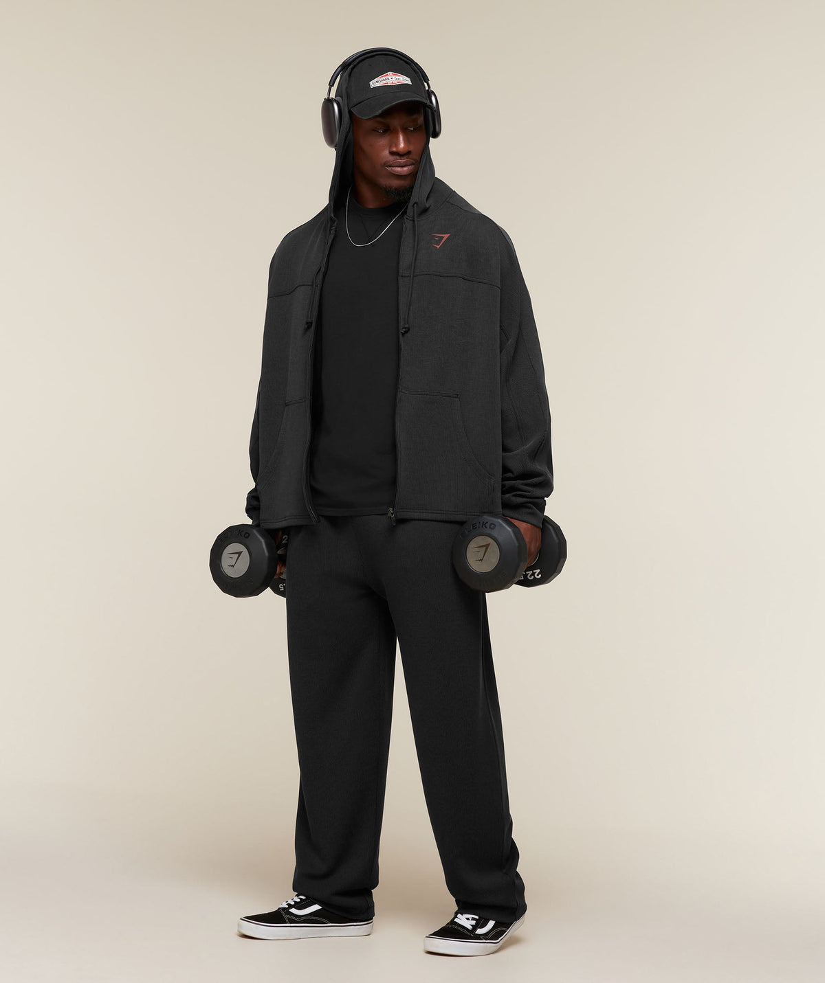 GYMSHARK X SAM SULEK OVERSIZED PANTS - Black