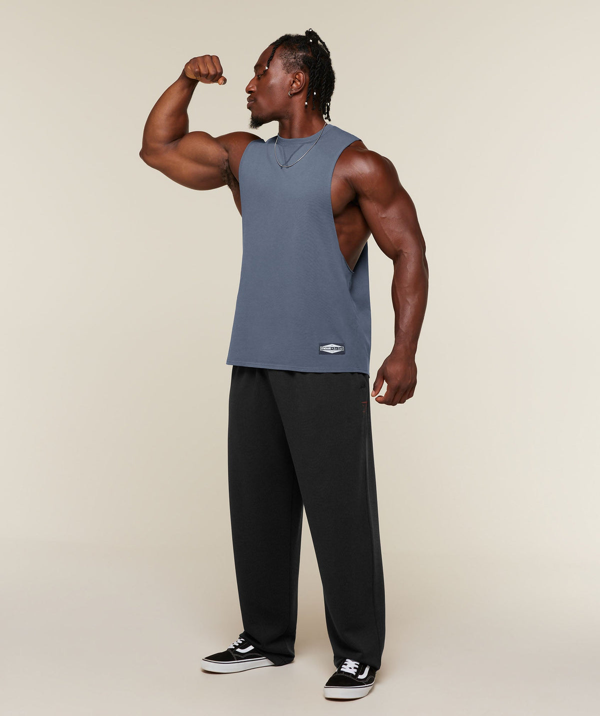 GYMSHARK X SAM SULEK TANK - Shadow Blue/Wash