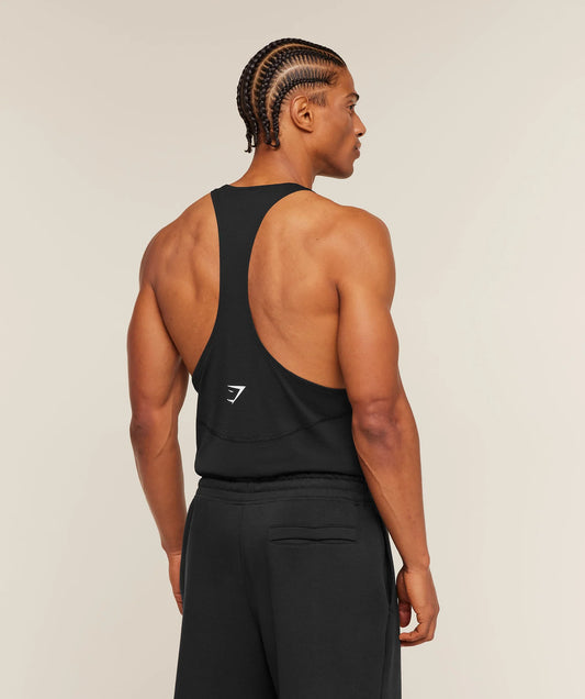 GYMSHARK Accent Tank Black