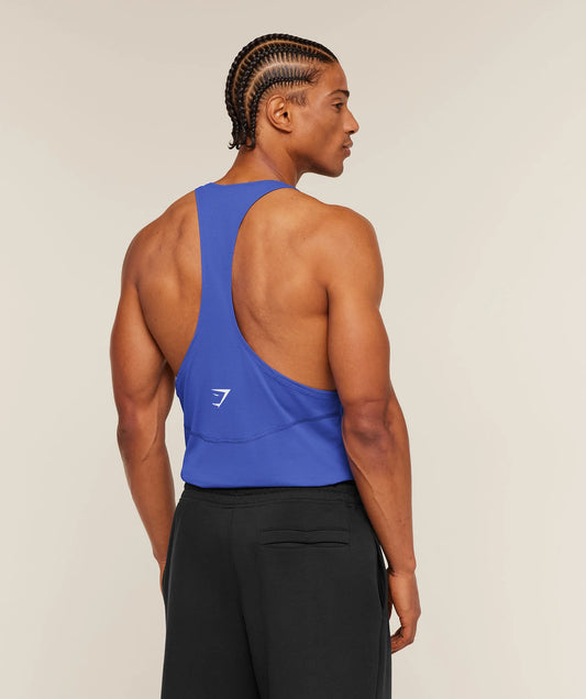 GYMSHARK Accent Tank Force Blue