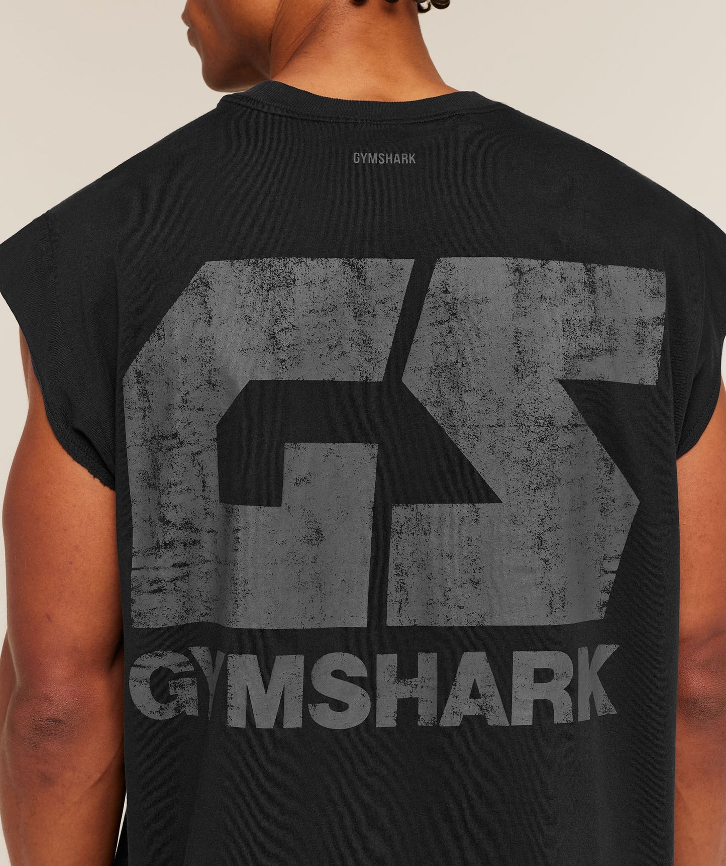 GYMSHARK Accent Capped Sleeve T-Shirt Black