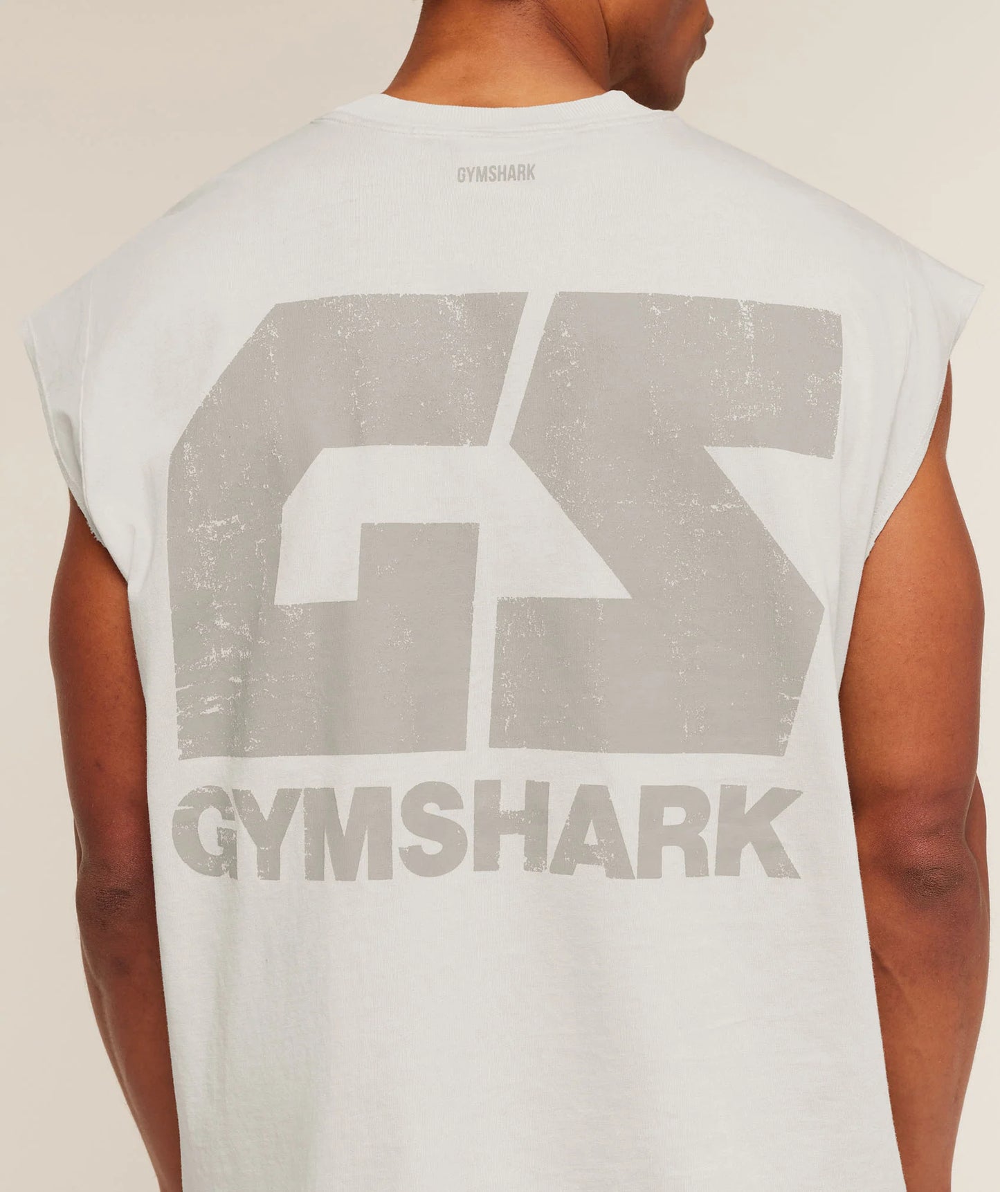 GYMSHARK Accent Capped Sleeve T-Shirt Light Grey
