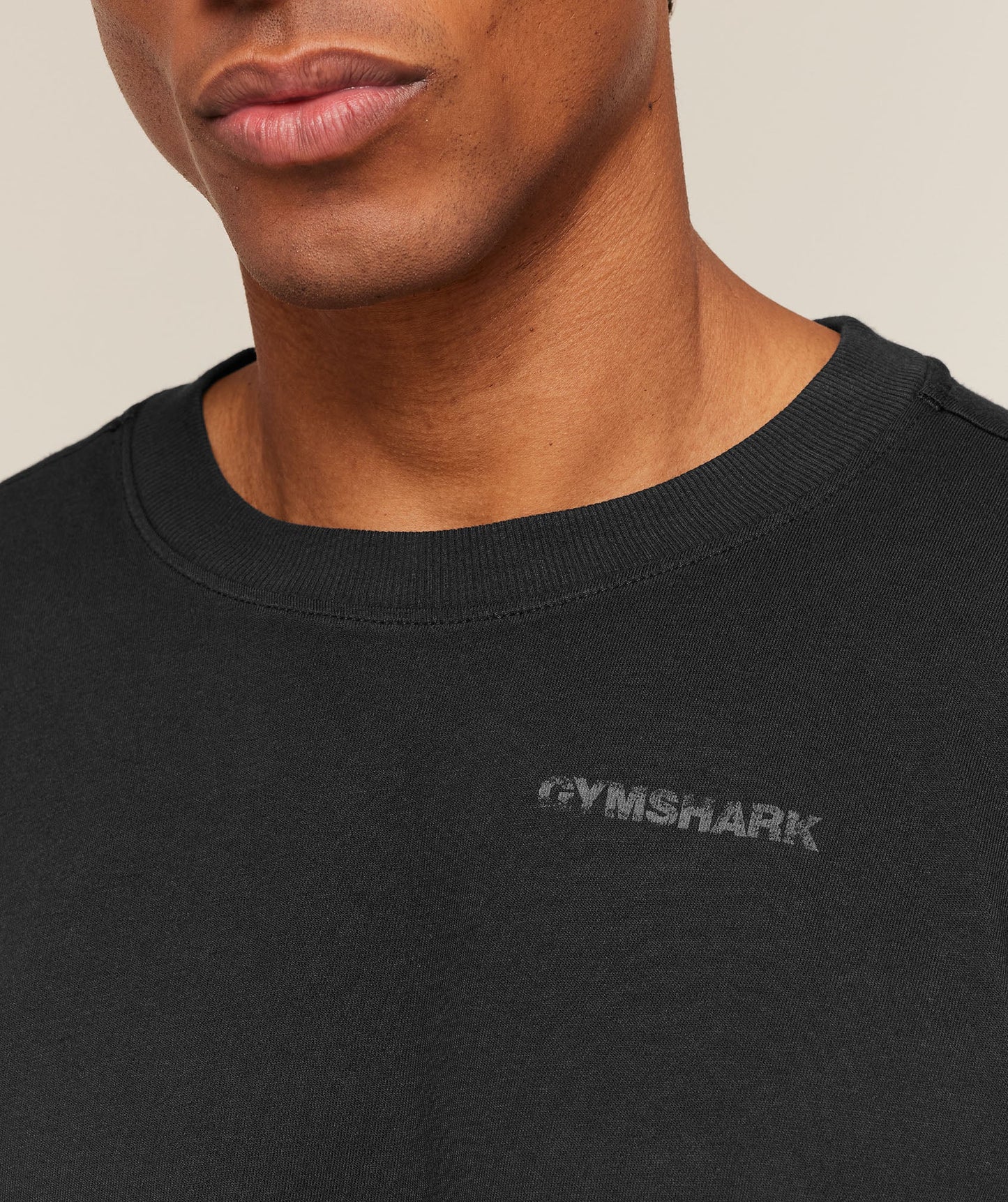 GYMSHARK Accent Boxy T-Shirt Black
