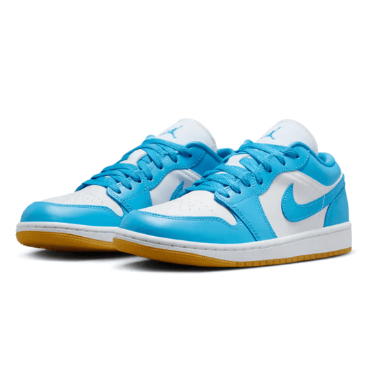 Jordan 1 Low White Gum Light Brown Dark Powder Blue (Women's)
